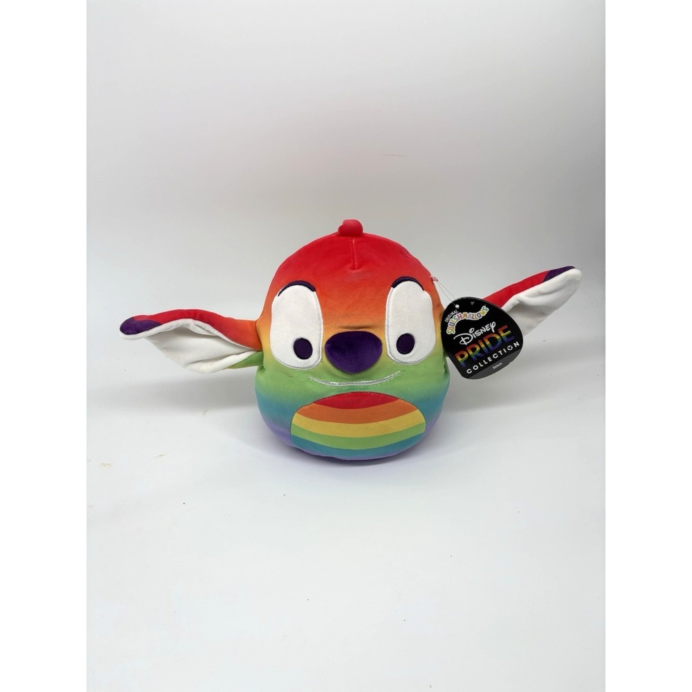 NWT Squishmallow x Disney 8" Stitch Rainbow Pride Plush Toy | Mint Condition